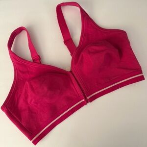 Cacique Pink Cotton Wireless Front-Close Bra 40DD